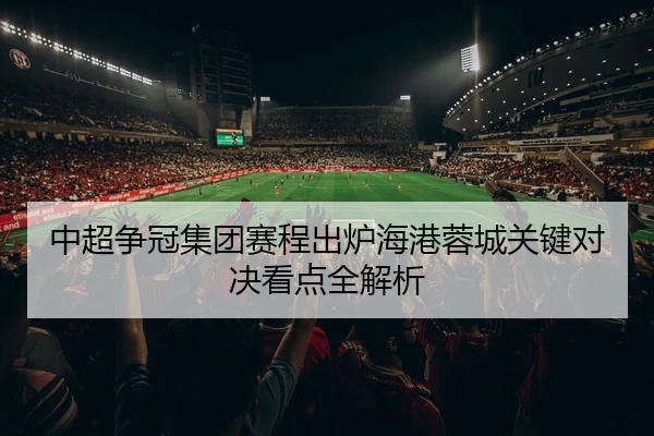 中超争冠集团赛程出炉海港蓉城关键对决看点全解析